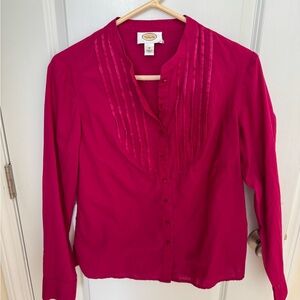 Talbots Fuchsia Button-Down Shirt